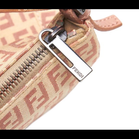 Fendi Brown Beige Canvas Handbag - Picture 3 of 3